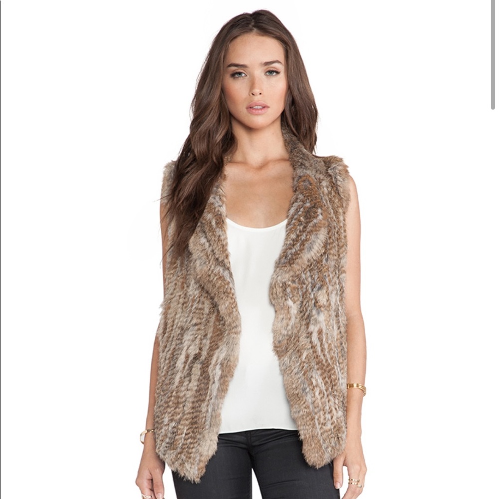 Joie Andoni Rabbit Fur Vest